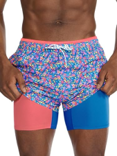 CHUBBIES MEN'S 7 INCH LINED SWIM TRUNKS WITH ELASTIC WAIST - UPF 50+