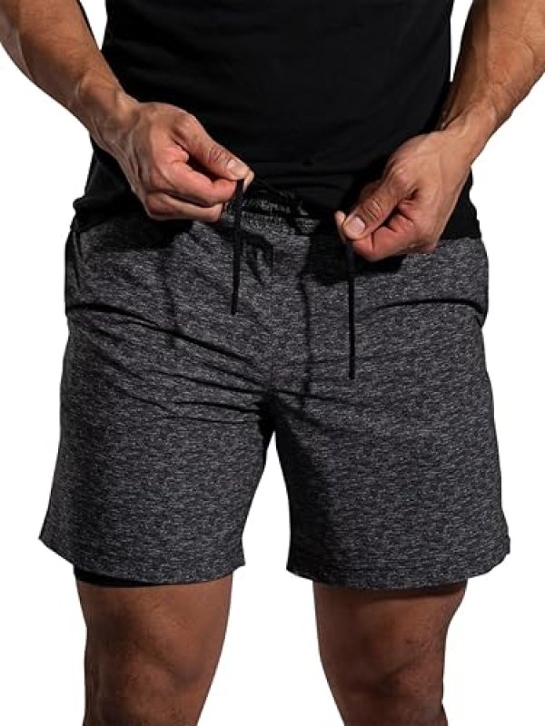 CHUBBIES 7'' SPORT SHORTS: GYM ACTIVEWEAR WITH COMPRESSION LINER, ELASTIC WAISTBAND, 3 POCKETS