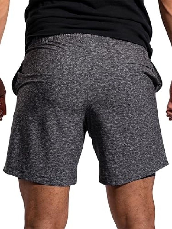 CHUBBIES 7'' SPORT SHORTS: GYM ACTIVEWEAR WITH COMPRESSION LINER, ELASTIC WAISTBAND, 3 POCKETS