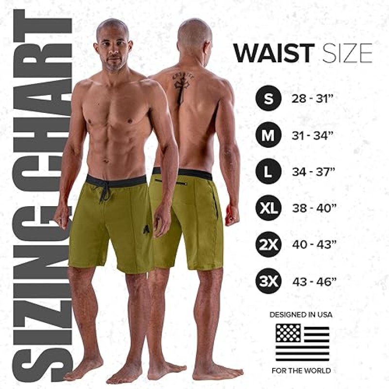 ANTHEM ATHLETICS EVOLFLEX MEN'S WORKOUT SHORTS WITH 5" 7" 9" INSEAM OPTIONS FOR GYM & RUNNING