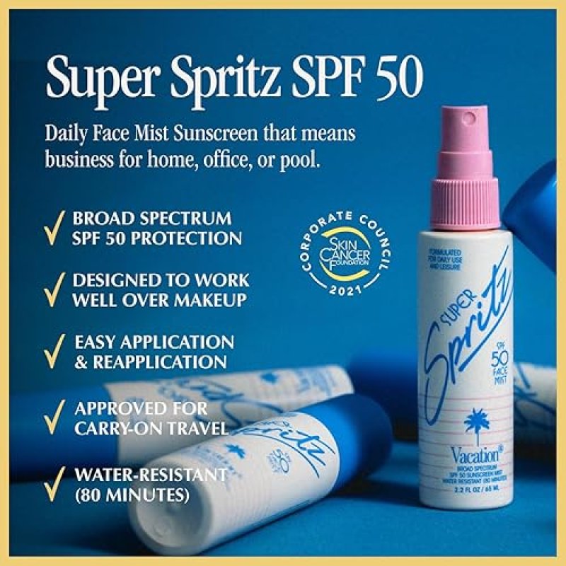 SPF 50 FACE MIST & AIR FRESHENER BUNDLE - LIGHTWEIGHT SUNSCREEN SPRAY - WATER-RESISTANT - VEGAN - TRAVEL SIZE - 2.2 FL. OZ.