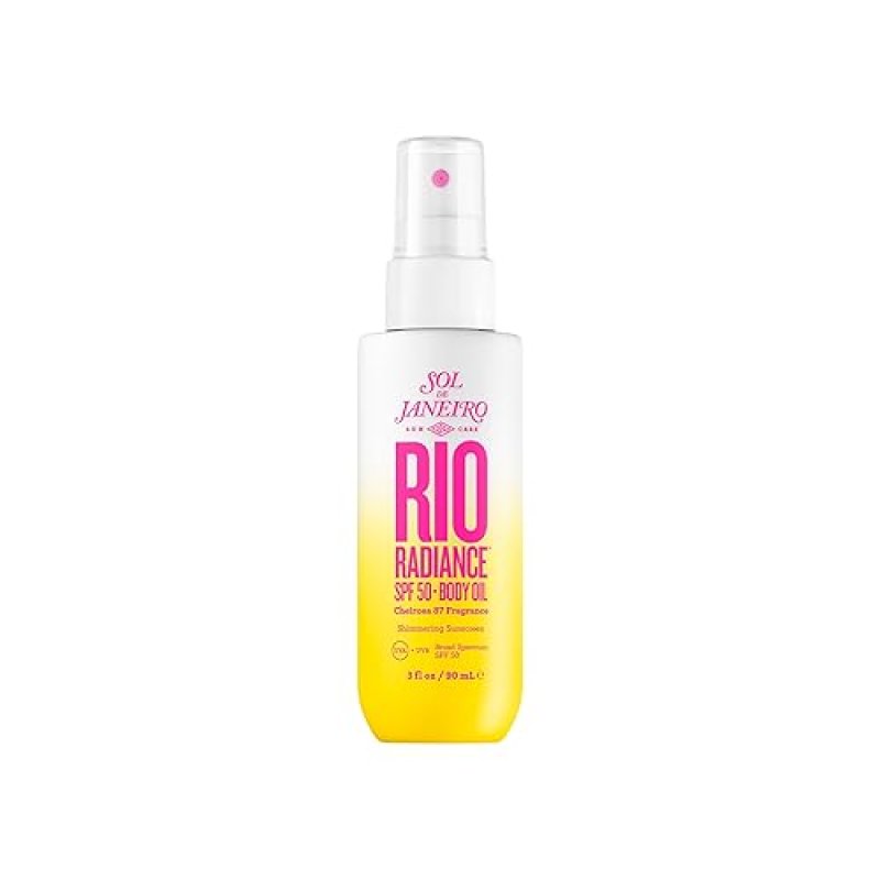 SOL DE JANEIRO RIO RADIANCE SPF 50 SHIMMERING BODY OIL | BROAD SPECTRUM SPRAY SUNSCREEN | UV PROTECTION | 3 FL OZ.