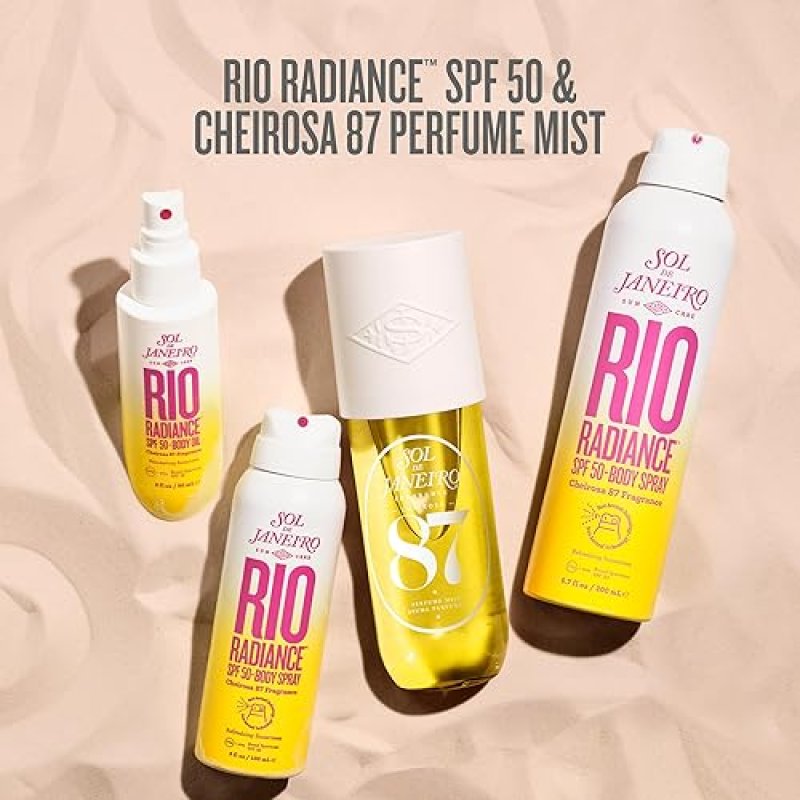 SOL DE JANEIRO RIO RADIANCE SPF 50 SHIMMERING BODY OIL | BROAD SPECTRUM SPRAY SUNSCREEN | UV PROTECTION | 3 FL OZ.