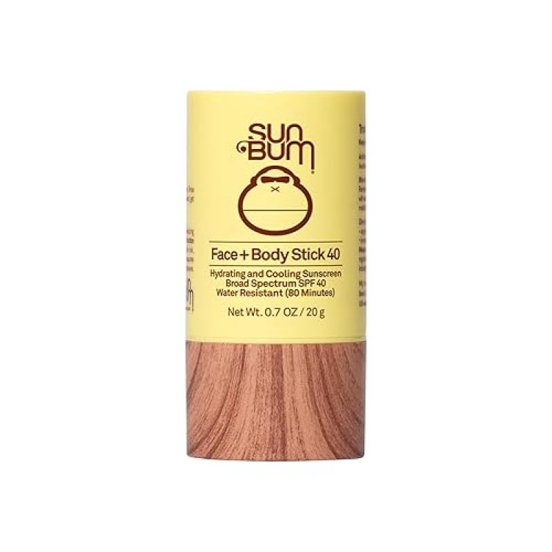 SUN BUM SPF 40 FACE & BODY SUNSCREEN STICK - WATER-RESISTANT, BROAD SPECTRUM - HAWAII COMPLIANT - 0.7 OZ