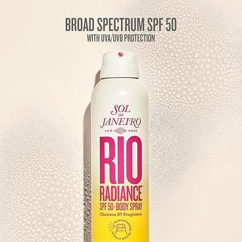SOL DE JANEIRO RIO RADIANCE SPF 50 BODY SPRAY WITH NIACINAMIDE AND ANTIOXIDANTS FOR SHEER UV PROTECTION