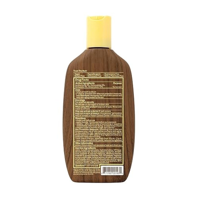SUN BUM SPF 30 BODY LOTION WITH VITAMIN E - BROAD SPECTRUM MOISTURIZING SUNSCREEN - 8 OZ