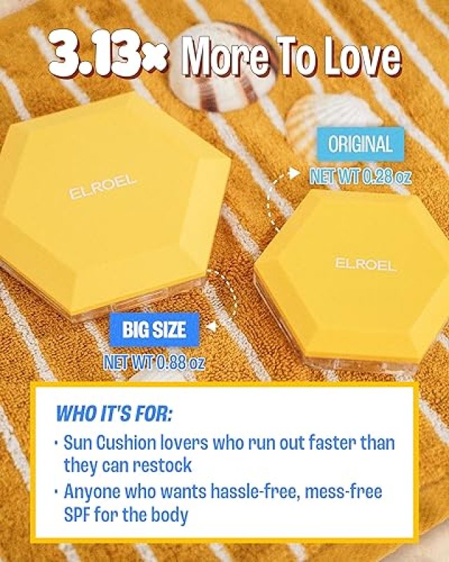 PANG PANG BIG SUN CUSHION PLUS SPF50+ PA++++ KOREAN SUNSCREEN - HYPOALLERGENIC LIGHTWEIGHT FACE & BODY SUN CREAM