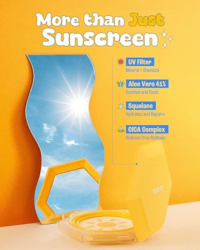 PANG PANG BIG SUN CUSHION PLUS SPF50+ PA++++ KOREAN SUNSCREEN - HYPOALLERGENIC LIGHTWEIGHT FACE & BODY SUN CREAM