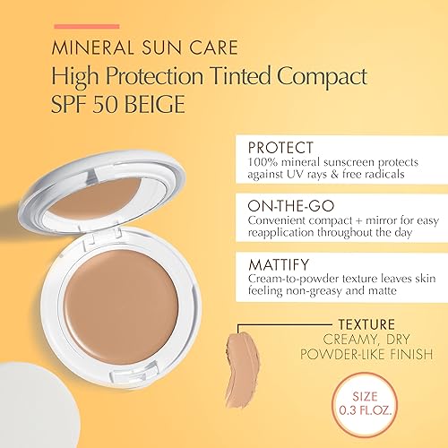 EAU THERMALE AVèNE HIGH PROTECTION TINTED COMPACT MINERAL SUNSCREEN SPF 50+ 0.35 OZ