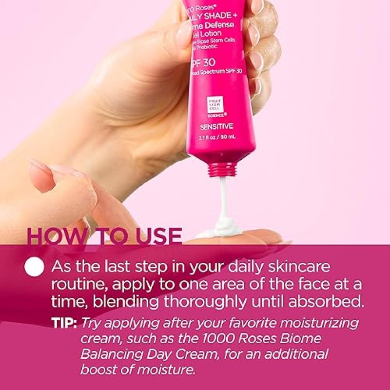 BWX BRANDS ANDALOU NATURALS 1000 ROSES SPF 30 MINERAL SUNSCREEN - GENTLE & SOOTHING FOR SENSITIVE SKIN - 2.7 FL OZ