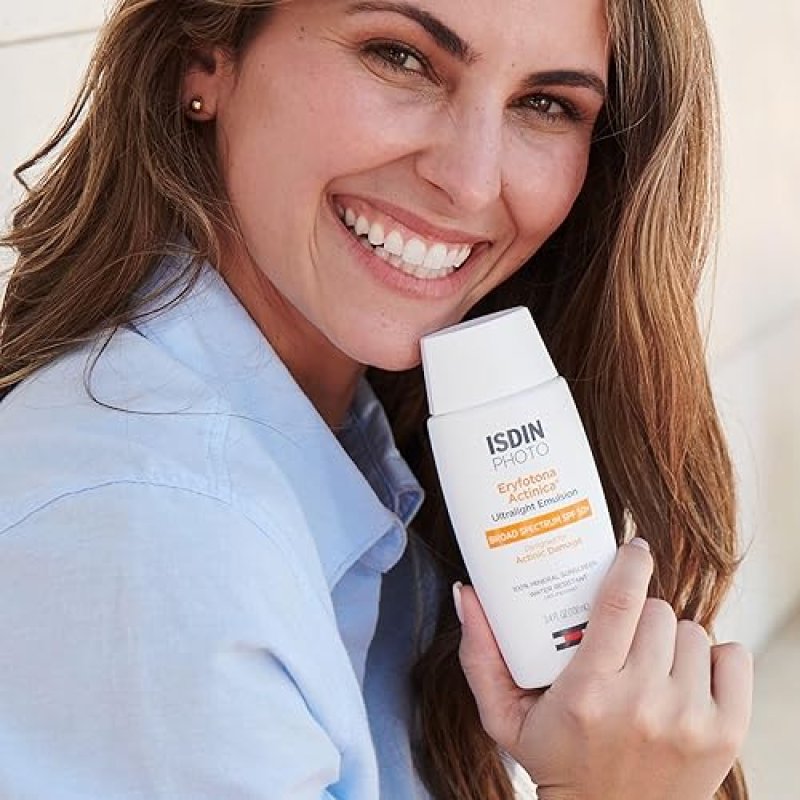 ISDIN ERYFOTONA ACTINICA ZINC OXIDE MINERAL SUNSCREEN SPF 50+ FOR SENSITIVE SKIN, NO WHITE CAST