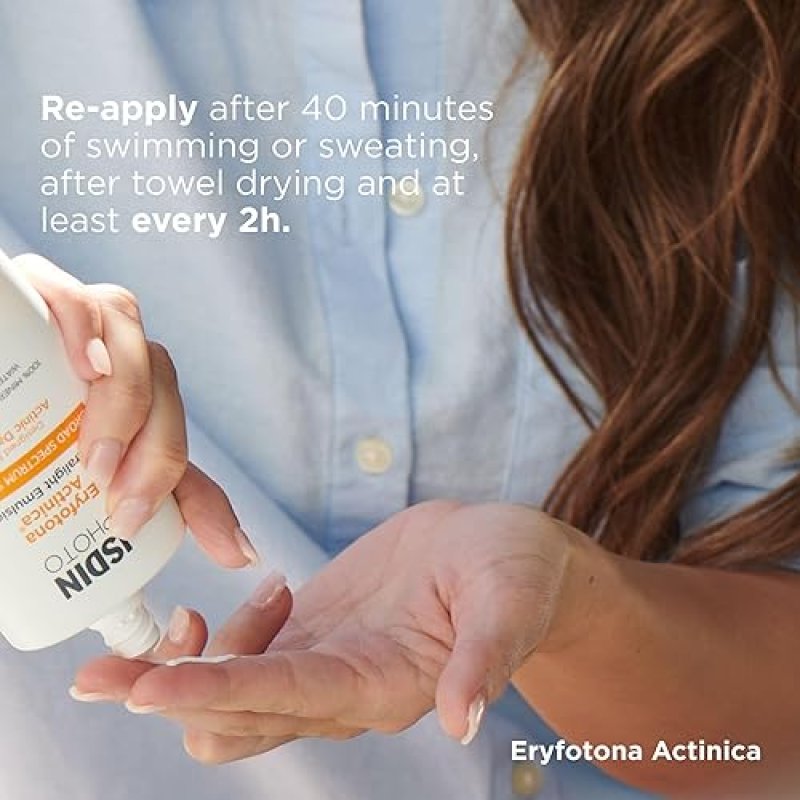 ISDIN ERYFOTONA ACTINICA ZINC OXIDE MINERAL SUNSCREEN SPF 50+ FOR SENSITIVE SKIN, NO WHITE CAST