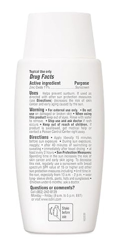 ISDIN ERYFOTONA ACTINICA ZINC OXIDE MINERAL SUNSCREEN SPF 50+ FOR SENSITIVE SKIN, NO WHITE CAST