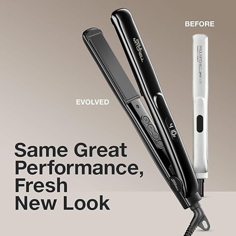 JOHN PAUL MITCHELL 1" CERAMIC FLAT IRON: ADJUSTABLE HEAT FOR STRAIGHTENING & CURLING