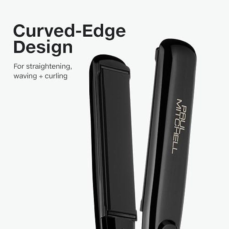 JOHN PAUL MITCHELL 1" CERAMIC FLAT IRON: ADJUSTABLE HEAT FOR STRAIGHTENING & CURLING