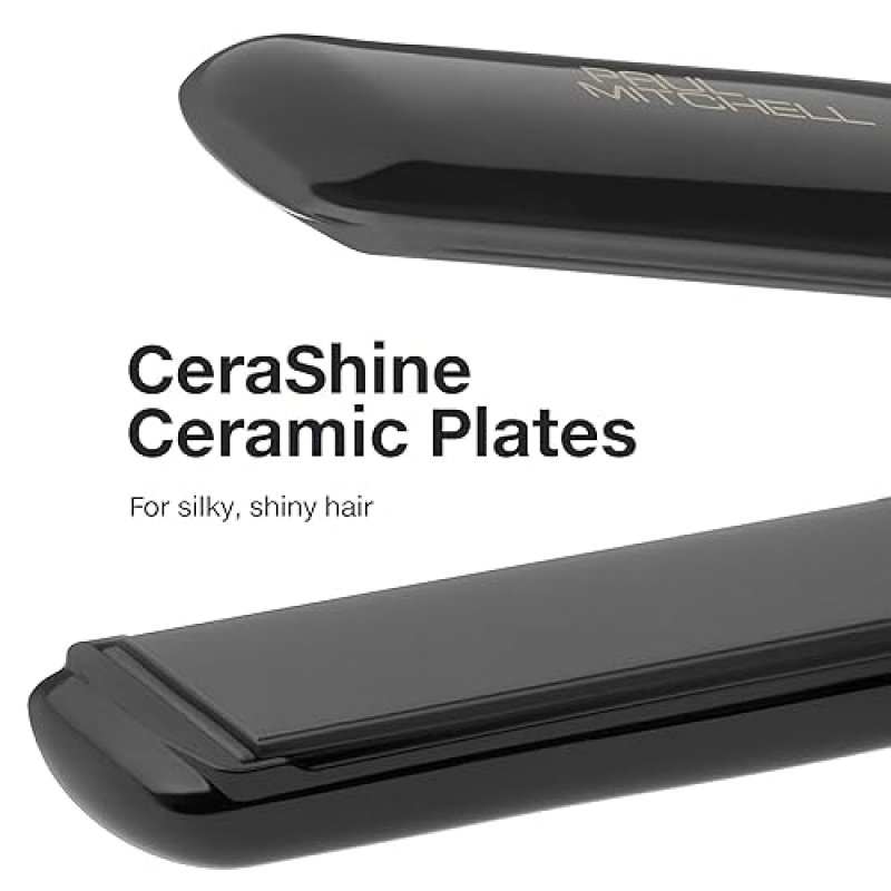 JOHN PAUL MITCHELL 1" CERAMIC FLAT IRON: ADJUSTABLE HEAT FOR STRAIGHTENING & CURLING