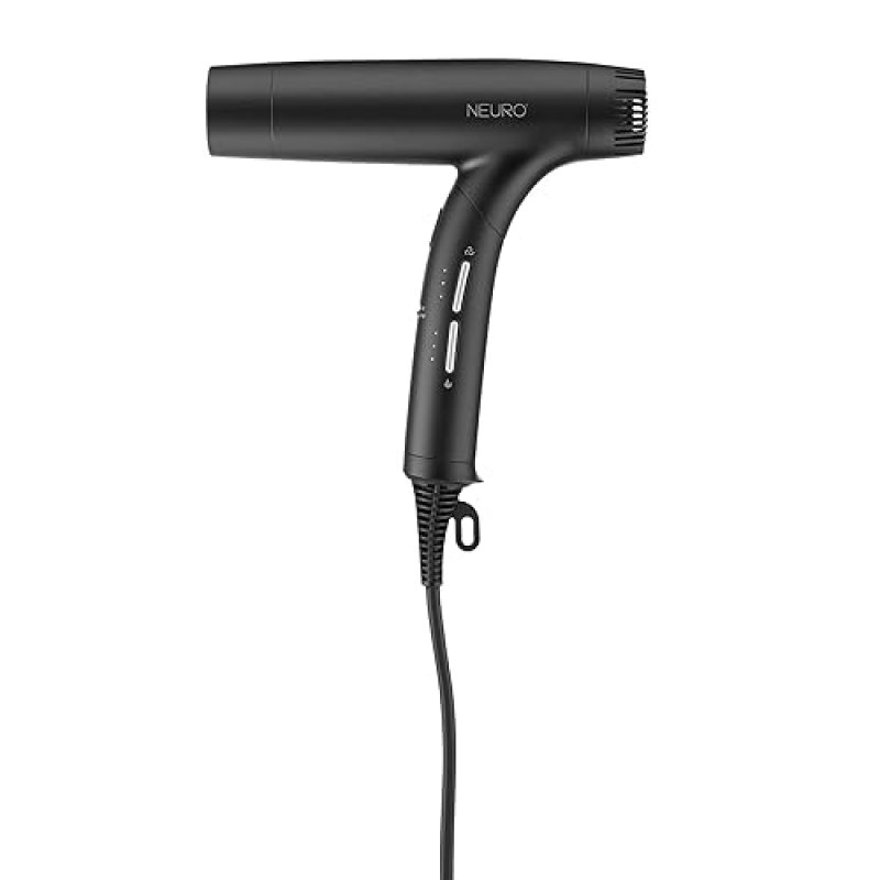 JOHN PAUL MITCHELL NEURO DRY+ FOLDING TRAVEL HAIR DRYER, LIGHTWEIGHT & PORTABLE, BLACK & WHITE, DUAL VOLTAGE