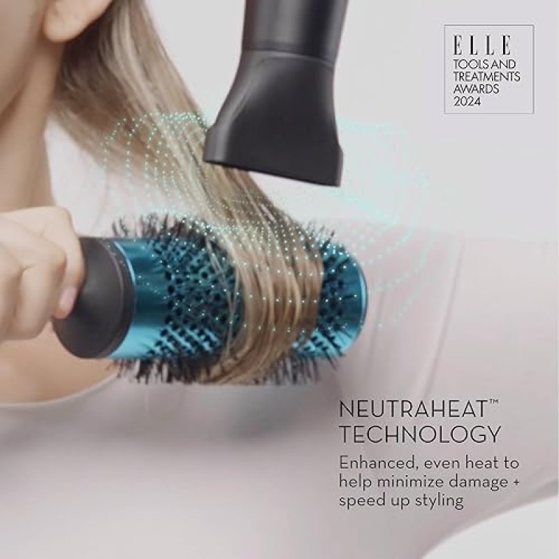 JOHN PAUL MITCHELL NEURO DRY+ FOLDING TRAVEL HAIR DRYER, LIGHTWEIGHT & PORTABLE, BLACK & WHITE, DUAL VOLTAGE