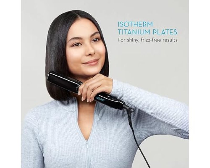 JOHN PAUL MITCHELL NEURO SMOOTH TITANIUM FLAT IRON - ADJUSTABLE HEAT SETTINGS FOR ADVANCED SMOOTHING