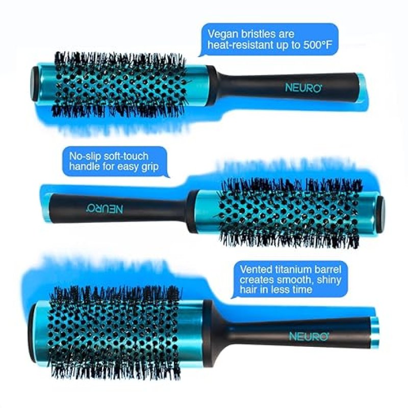 JOHN PAUL MITCHELL NEURO TITANIUM ROUND BRUSH - IDEAL FOR ALL HAIR TYPES