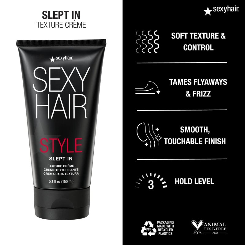 SEXYHAIR STYLE SEXY HAIR SLEPT IN TEXTURE CREME 5.1 OZ - 4 SHINE + 3 HOLD