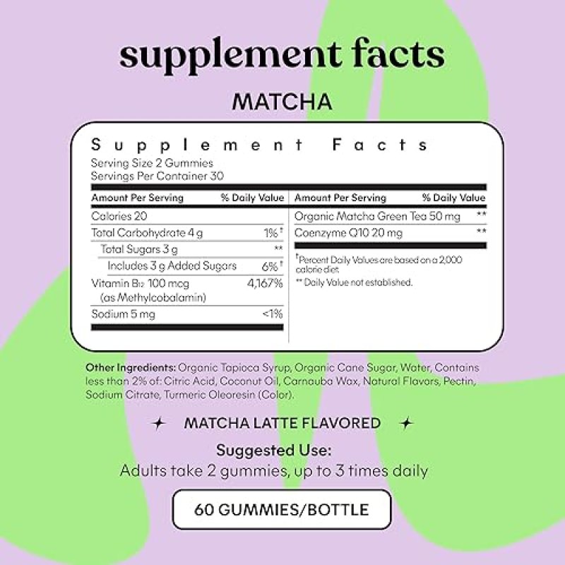 LEMME MATCHA ENERGY & FOCUS BUNDLE - MATCHA GUMMIES WITH B12 & GREEN TEA + FOCUS GUMMIES WITH COGNIZIN CITICOLINE - GLUTEN-FREE (2-PACK)