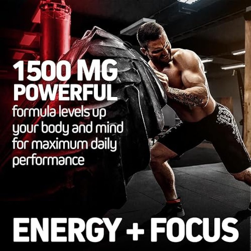 HERBTONICS KOREAN RED PANAX GINSENG 1500MG ENERGY SUPPLEMENT - PEAK PERFORMANCE, FOCUS & VITALITY - HIGH POTENCY - 240 CAPSULES