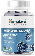 HIMALAYA ORGANIC ASHWAGANDHA GUMMIES FOR STRESS RELIEF & ENERGY, 60 BLACKBERRY FLAVOR GUMMIES