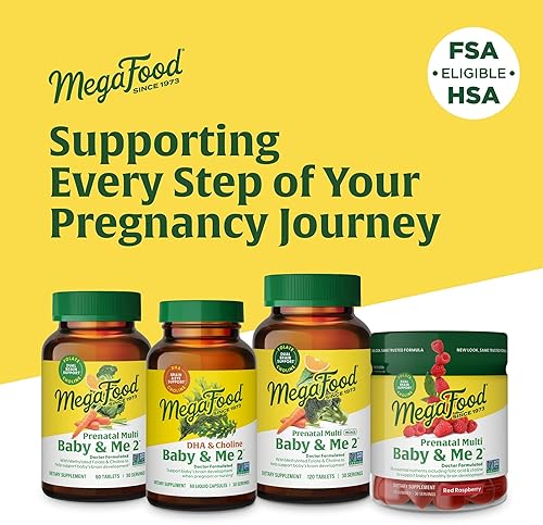 MEGAFOOD PRENATAL MULTI VITAMINS FOR WOMEN - MEGAFOOD BABY & ME 2, VEGETARIAN & GLUTEN-FREE - 120 TABLETS