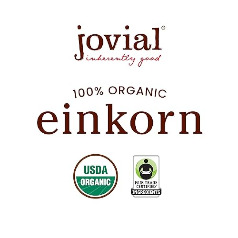 JOVIAL ORGANIC EINKORN CHECKERBOARD COOKIES: HIGH PROTEIN, FAIR TRADE, ALL NATURAL, LOW CARB - 8.8 OZ, PACK OF 6