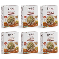 JOVIAL ORGANIC EINKORN WHOLE GRAIN FUSILLI PASTA - HIGH PROTEIN, NON-GMO, USDA CERTIFIED - 12 OZ X 6
