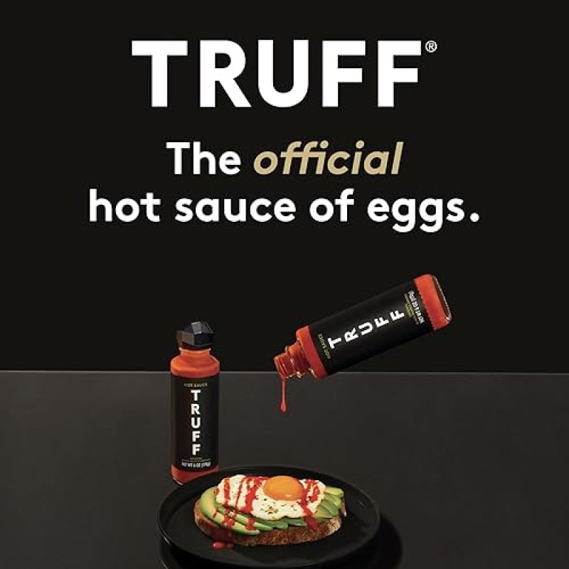 TRUFF ORIGINAL BLACK TRUFFLE HOT SAUCE 6 OZ - GOURMET SAUCE WITH CHILI PEPPERS, TRUFFLE OIL & AGAVE NECTAR