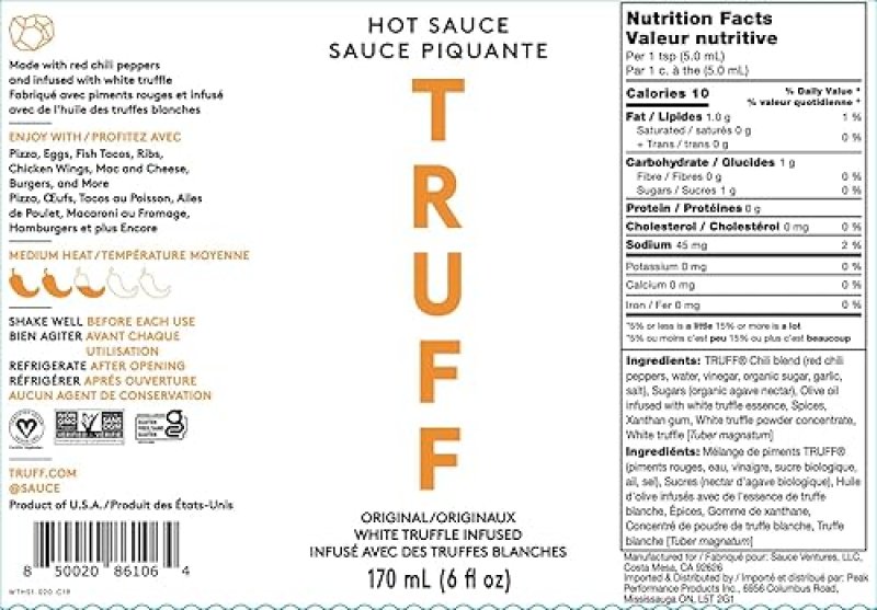TRUFF HOT SAUCE VARIETY PACK - ORIGINAL, HOTTER, AND LIMITED WHITE EDITION WITH TRUFFLE - 3-BOTTLE BUNDLE (6OZ EACH)