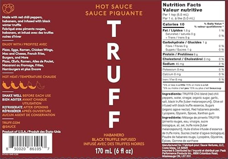 TRUFF HOT SAUCE VARIETY PACK - ORIGINAL, HOTTER, AND LIMITED WHITE EDITION WITH TRUFFLE - 3-BOTTLE BUNDLE (6OZ EACH)