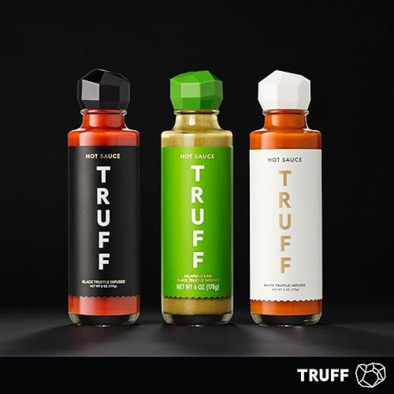 TRUFF JALAPEñO LIME VARIETY PACK - GOURMET HOT SAUCE SET WITH WHITE TRUFFLE FLAVOR - 3 BOTTLES (6 OZ)"