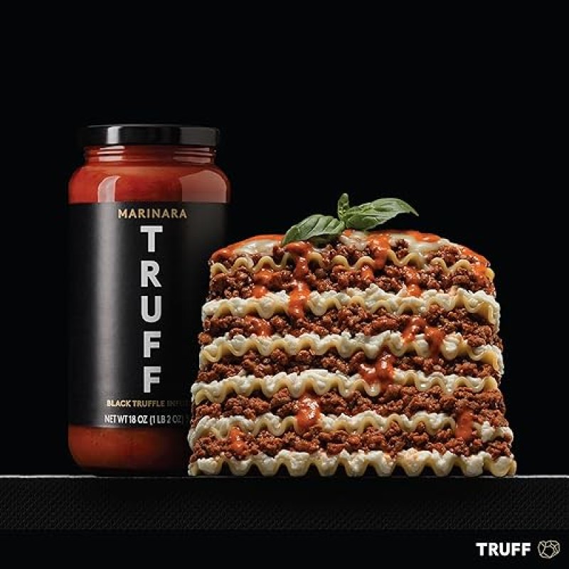 TRUFF PASTA SAUCE BUNDLE: BLACK TRUFFLE MARINARA & SPICY MARINARA | NON-GMO, VEGAN | IDEAL FOR PASTA, PIZZA & MORE