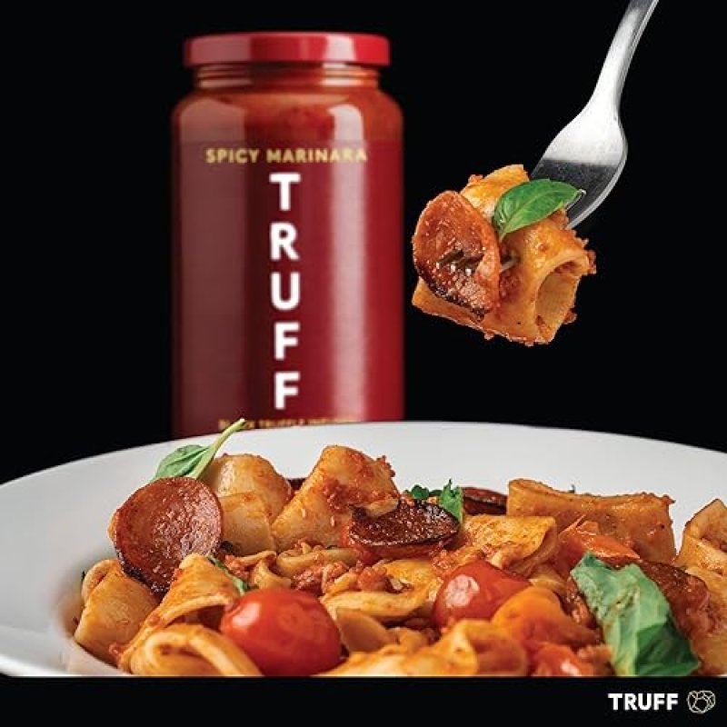 TRUFF PASTA SAUCE BUNDLE: BLACK TRUFFLE MARINARA & SPICY MARINARA | NON-GMO, VEGAN | IDEAL FOR PASTA, PIZZA & MORE
