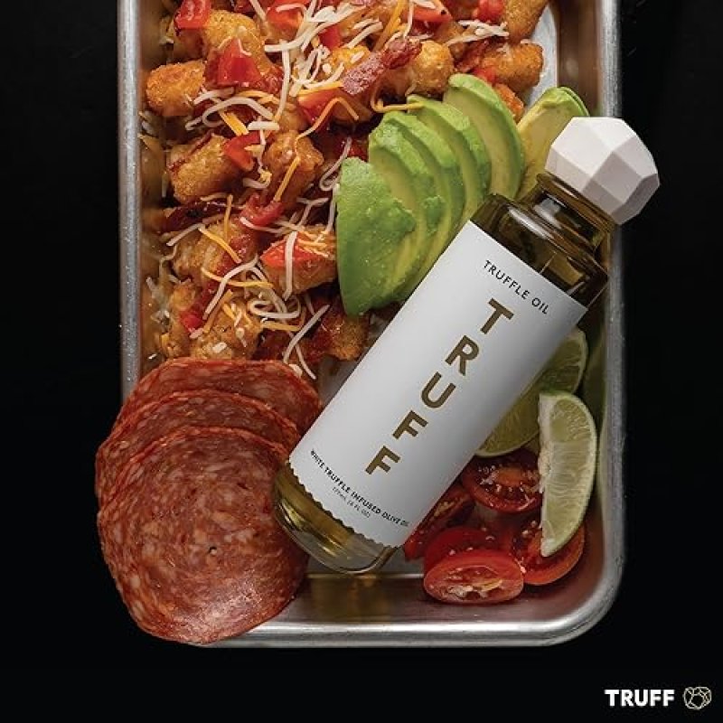 TRUFF WHITE TRUFFLE OIL - GOURMET INFUSED OLIVE OIL FOR DRESSING, SEASONING, OR DRIZZLING - NON-GMO, GLUTEN-FREE - 5.6 FL.OZ