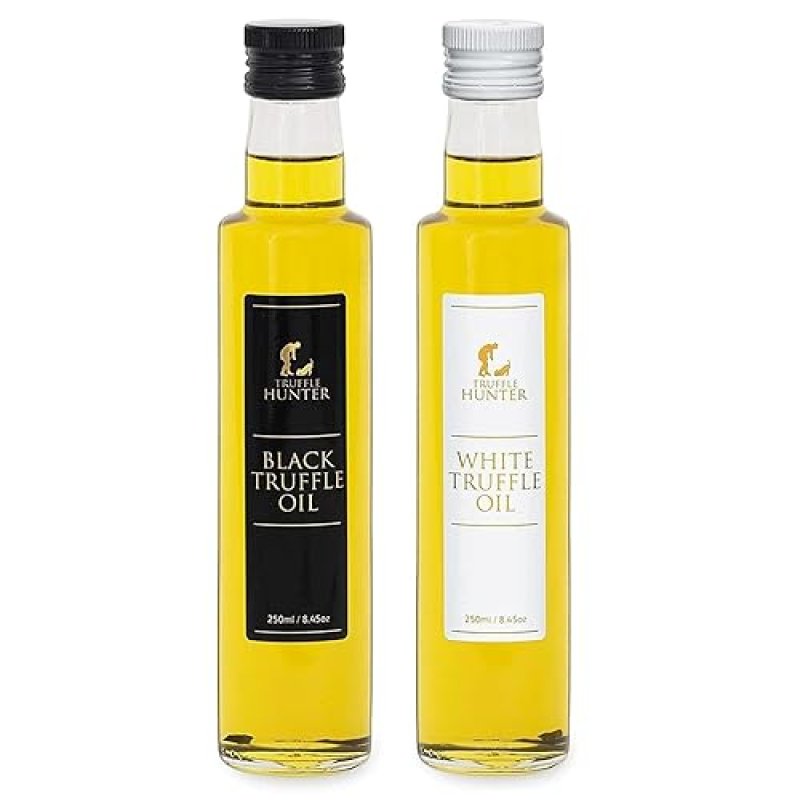 TRUFFLEHUNTER PREMIUM BLACK & WHITE TRUFFLE OIL SET - 8.45 OZ X2