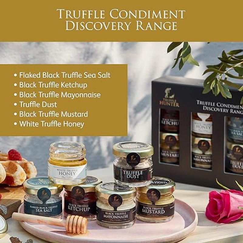 TRUFFLEHUNTER TRUFFLE CONDIMENT DISCOVERY GIFT SET - 0.7 OZ X6