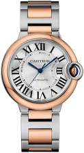 CARTIER BALLON BLEU DE CARTIER SILVER AUTOMATIC LADIES WATCH
