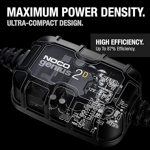 NOCO GENIUS2D: 2A 12V SMART ONBOARD BATTERY CHARGER WITH OVERCHARGE PROTECTION - FOR LEAD-ACID BATTERIES