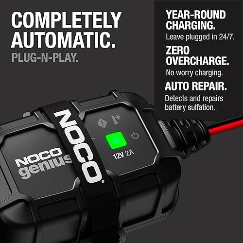 NOCO GENIUS2D: 2A 12V SMART ONBOARD BATTERY CHARGER WITH OVERCHARGE PROTECTION - FOR LEAD-ACID BATTERIES