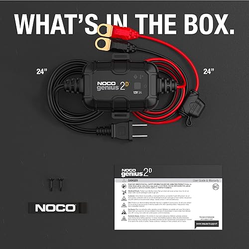 NOCO GENIUS2D: 2A 12V SMART ONBOARD BATTERY CHARGER WITH OVERCHARGE PROTECTION - FOR LEAD-ACID BATTERIES