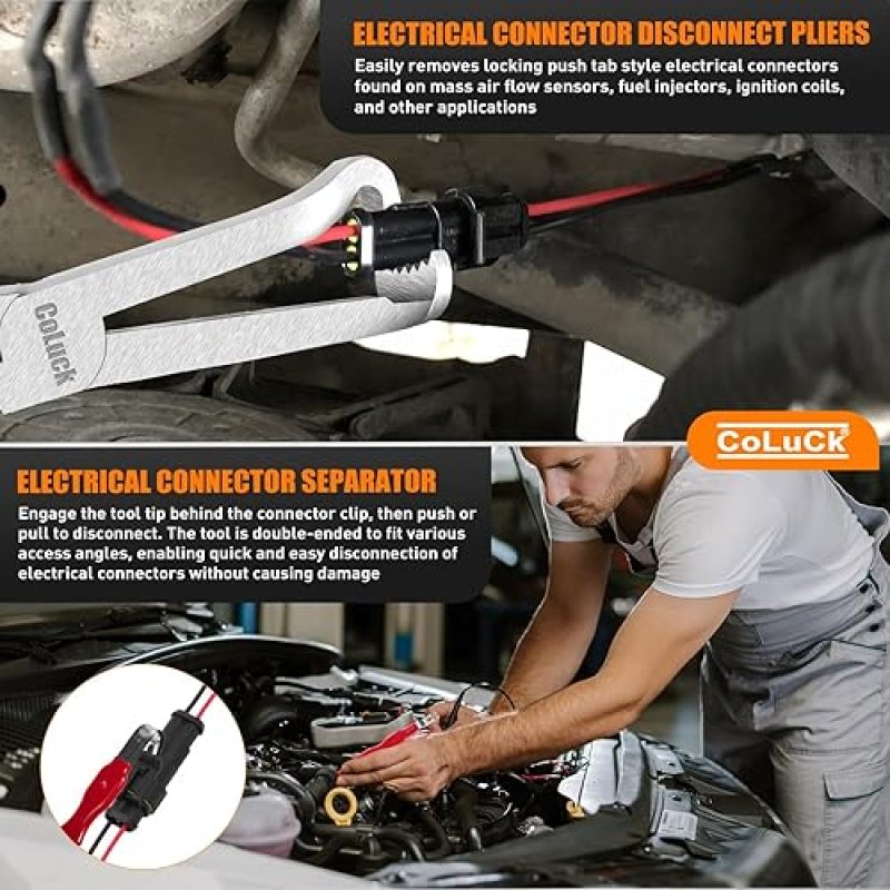 COLUCK AUTOMOTIVE ELECTRICAL PLIERS & CONNECTOR SEPARATOR KIT - TERMINAL PLUG REMOVAL TOOL
