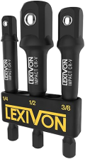 LEXIVON IMPACT GRADE SOCKET ADAPTER SET | 3-PIECE EXTENSION BIT SET FOR POWER DRILL (LX-101)