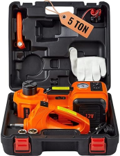 VEVOR ELECTRIC CAR JACK, 5 TON/11023 LBS HYDRAULIC JACK LIFT WITH ELECTRIC IMPACT WRENCH, BUILT