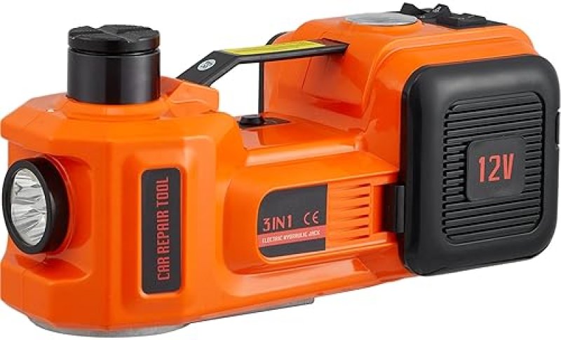 VEVOR ELECTRIC CAR JACK, 5 TON/11023 LBS HYDRAULIC JACK LIFT WITH ELECTRIC IMPACT WRENCH, BUILT