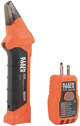 KLEIN TOOLS ET310KIT AC CIRCUIT BREAKER FINDER KIT, ELECTRIC TESTER, GFCI TESTER, LEADS, ADAPTERS AN