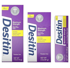 DESITIN MAXIMUM STRENGTH ORIGINAL DIAPER RASH PASTE 3-PIECE VARIETY SIZES 4 OZ, 2 OZ, 1 OZ BUNDLE PA